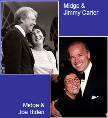 Midge and Jimmy Carter / Midge and Joe Biden
